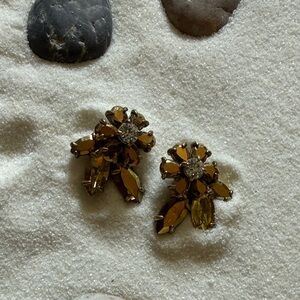 J. Crew Gold Crystal Earrings